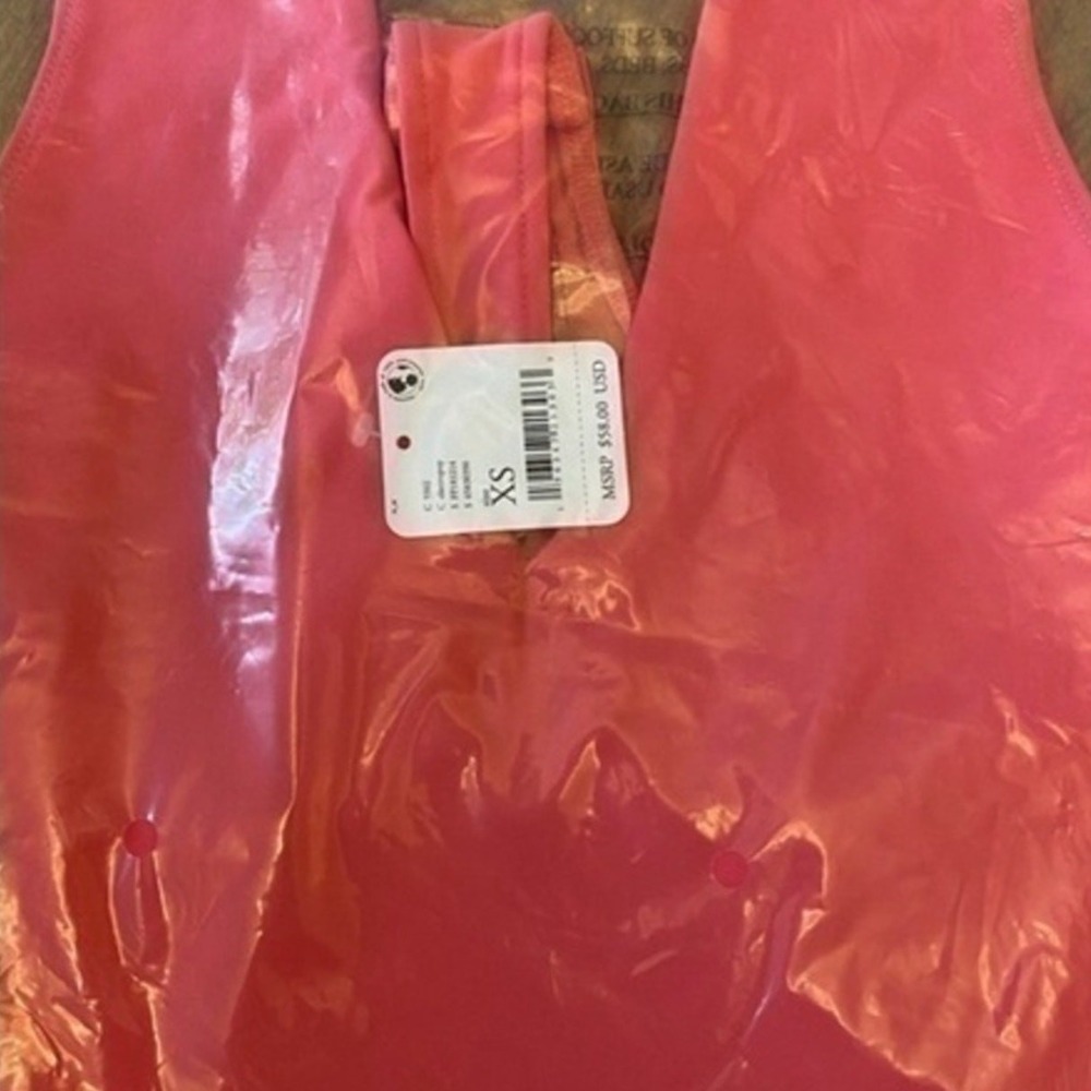 Free People Bodysuit Keep It‎ Sleek Electropop XS Summer Vaca Beach NEW - Picture 5 of 8